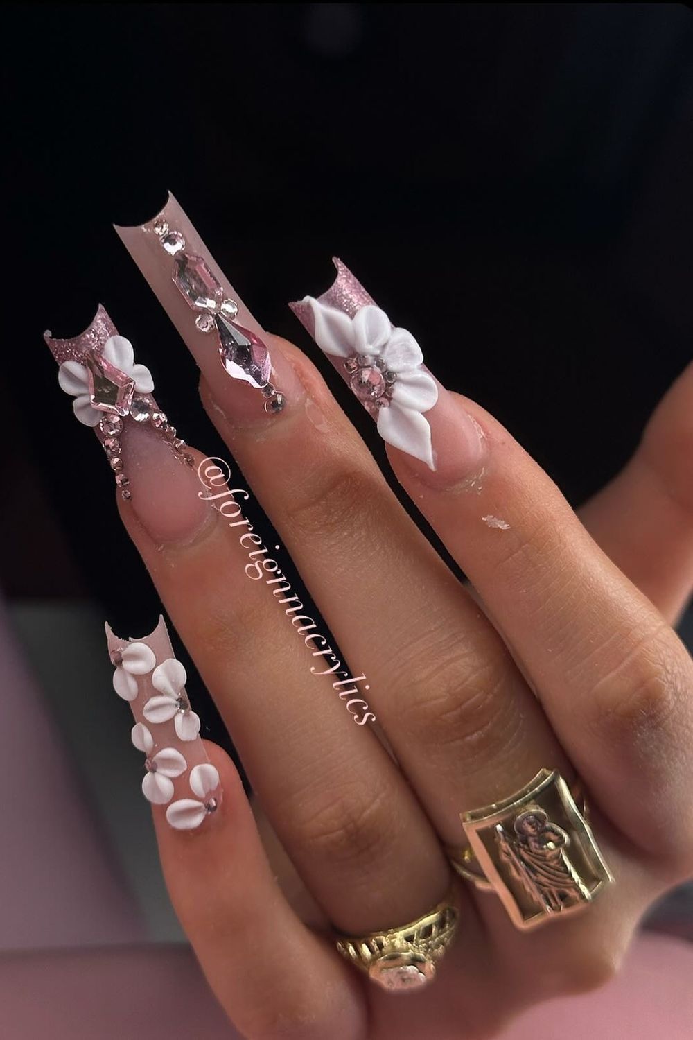 Dreamy pink bow gem nails 2025 designs. Click for elegant nail inspo!