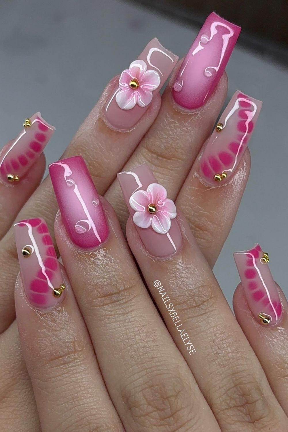 Want cute pink flower nails? Explore these 3D flower nail designs for 2025!